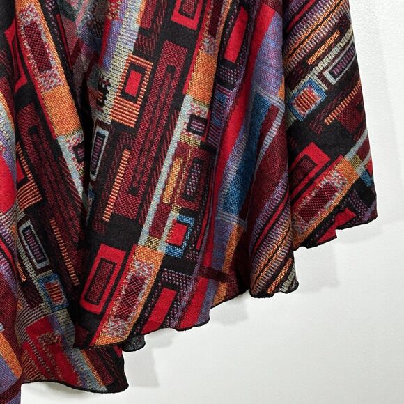 100% Cashmere Wrap Scarf Shawl Colorful Block Print Knit Preppy Classic Warm - Picture 4 of 8